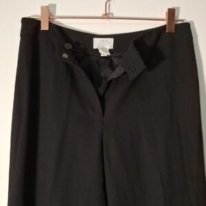 Ann Tylor LOFT Wool/Rayon Black Straight Pantsuit Size 4